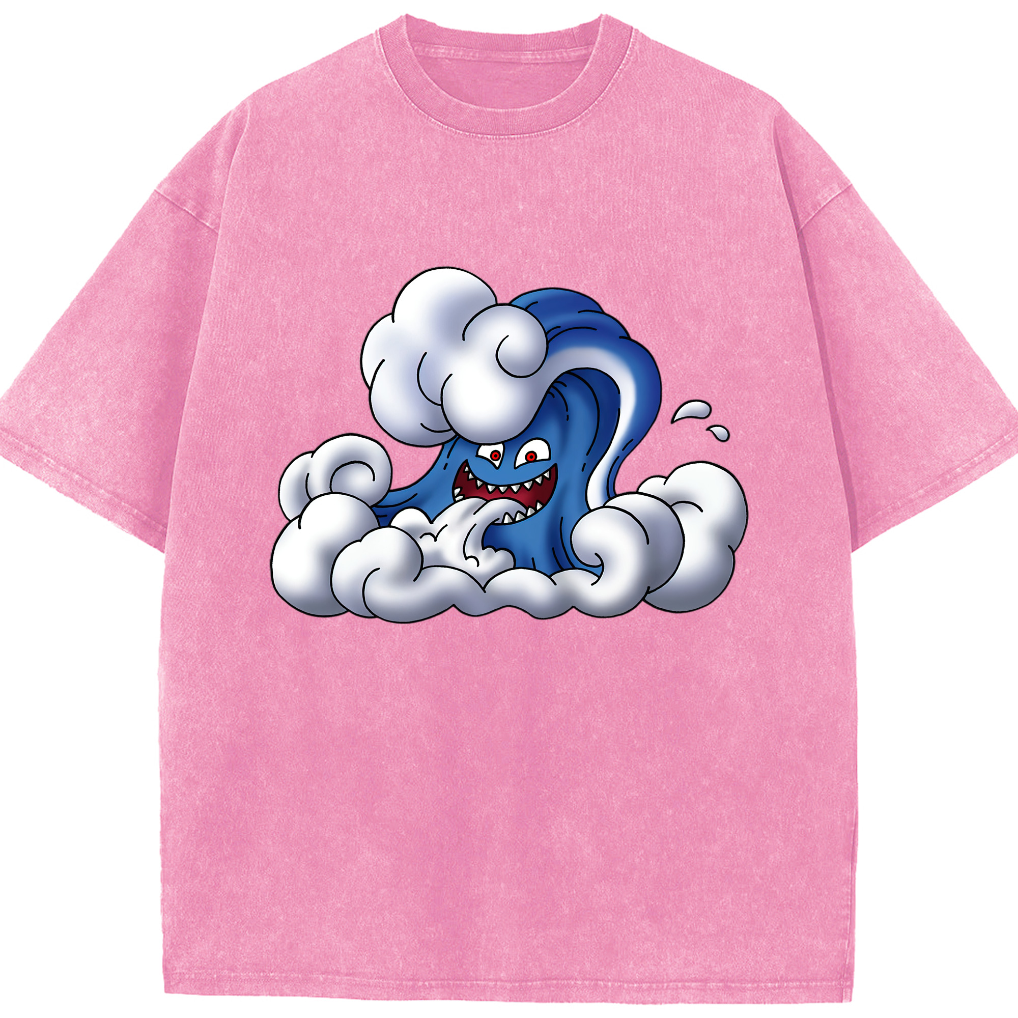 （画像用） ドラゴンクエスト Doragon Kuesuto Dragon Quest 綿100% ヴィンテージ風 半袖Tシャツ（フロントプリント）